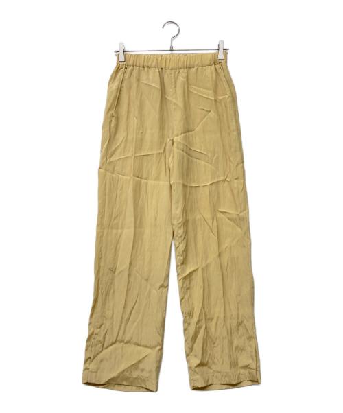 08sircus（ゼロエイトサーカス）08sircus (ゼロエイトサーカス) ヴィスコースワッシャースリットイージーパンツ イエローの古着・服飾アイテム