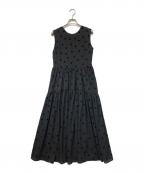 Mila Owenミラオーウェン）の古着「後ろリボンノースリティアードDOT」｜ブラック