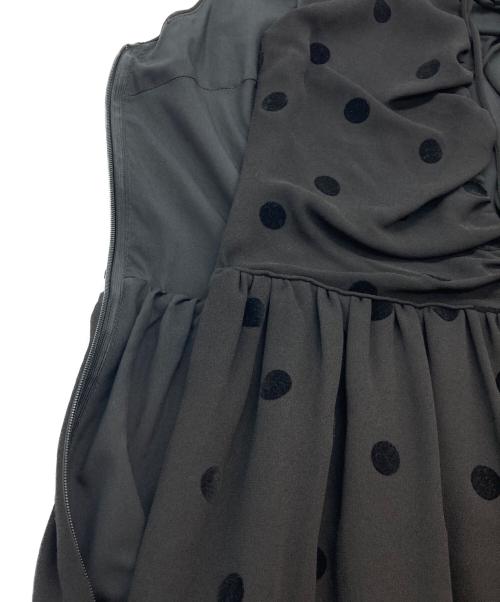 Mila Owen（ミラオーウェン）Mila Owen (ミラオーウェン) 後ろリボンノースリティアードDOT ブラック サイズ:サイズ1の古着・服飾アイテム