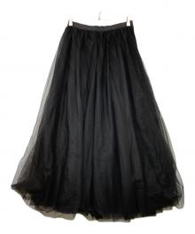 anuans（アニュアンス）の古着「24AW シアーボリュームチュールスカート」｜ブラック