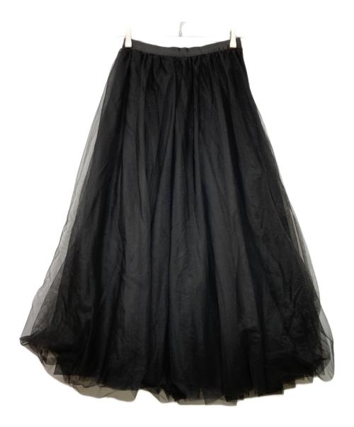anuans（アニュアンス）anuans (アニュアンス) 24AW シアーボリュームチュールスカート ブラック サイズ:Mの古着・服飾アイテム
