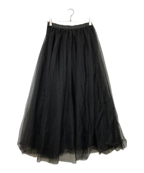 anuans（アニュアンス）anuans (アニュアンス) 24AW シアーボリュームチュールスカート ブラック サイズ:Mの古着・服飾アイテム
