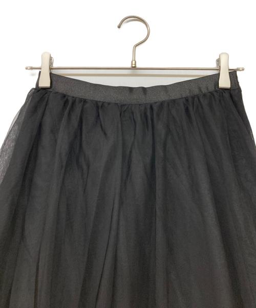 anuans（アニュアンス）anuans (アニュアンス) 24AW シアーボリュームチュールスカート ブラック サイズ:Mの古着・服飾アイテム