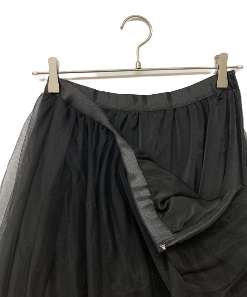 anuans（アニュアンス）anuans (アニュアンス) 24AW シアーボリュームチュールスカート ブラック サイズ:Mの古着・服飾アイテム