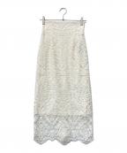 anuansアニュアンス）の古着「25SS エンブロイダリーレーススカート」｜ホワイト