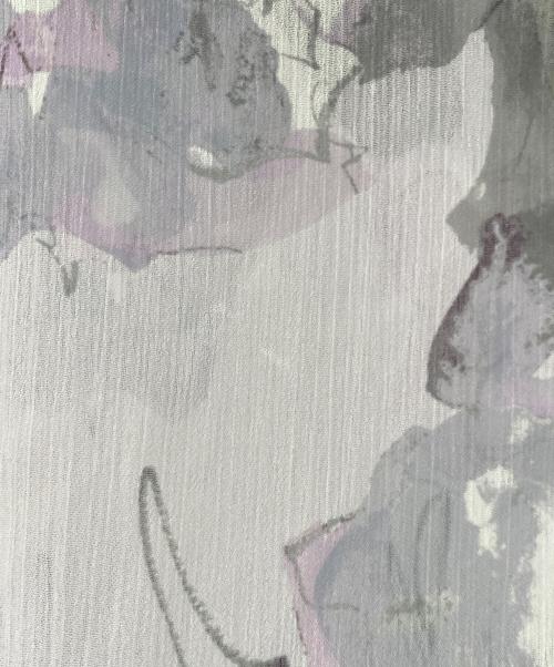 stola.（ストラ）stola. (ストラ) 花柄プリントフリルブラウス ラベンダー サイズ:36の古着・服飾アイテム