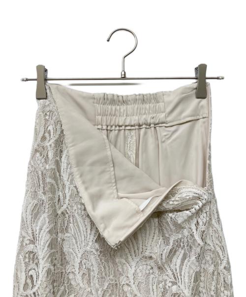 anuans（アニュアンス）anuans (アニュアンス) 23AW ウェーブレースタイトスカート ホワイト サイズ:XSの古着・服飾アイテム