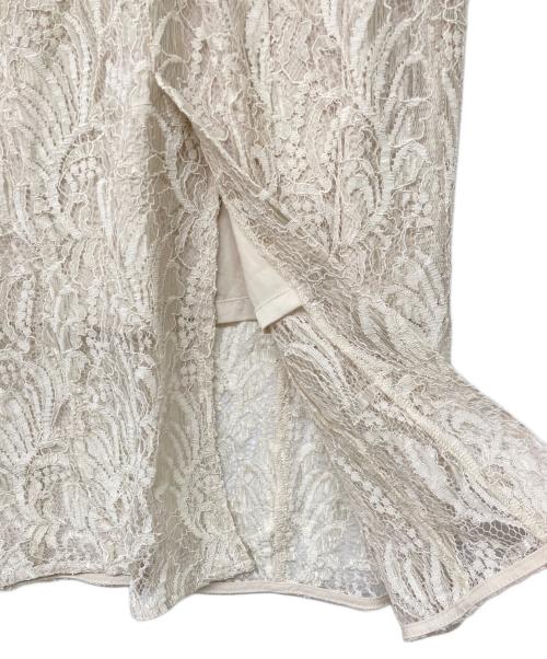 anuans（アニュアンス）anuans (アニュアンス) 23AW ウェーブレースタイトスカート ホワイト サイズ:XSの古着・服飾アイテム