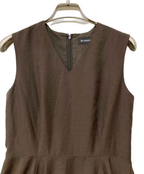 BLENHEIM（ブレンヘイム）BLENHEIM (ブレンヘイム) スパンボイルワッシャーロングフレアワンピース ブラウン サイズ:XSの古着・服飾アイテム