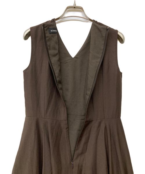 BLENHEIM（ブレンヘイム）BLENHEIM (ブレンヘイム) スパンボイルワッシャーロングフレアワンピース ブラウン サイズ:XSの古着・服飾アイテム