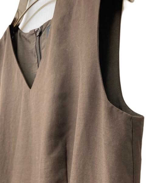 BLENHEIM（ブレンヘイム）BLENHEIM (ブレンヘイム) スパンボイルワッシャーロングフレアワンピース ブラウン サイズ:XSの古着・服飾アイテム