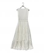 anuansアニュアンス）の古着「25SS ギャザーティアードワンピース」｜ホワイト