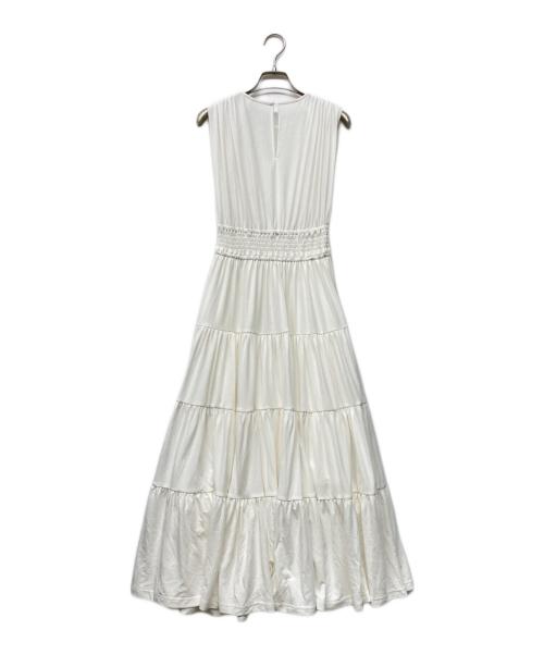 anuans（アニュアンス）anuans (アニュアンス) 25SS ギャザーティアードワンピース ホワイト サイズ:Fの古着・服飾アイテム