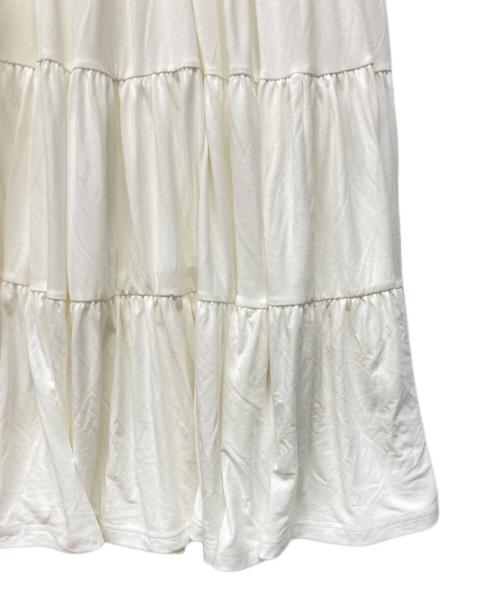 anuans（アニュアンス）anuans (アニュアンス) 25SS ギャザーティアードワンピース ホワイト サイズ:Fの古着・服飾アイテム