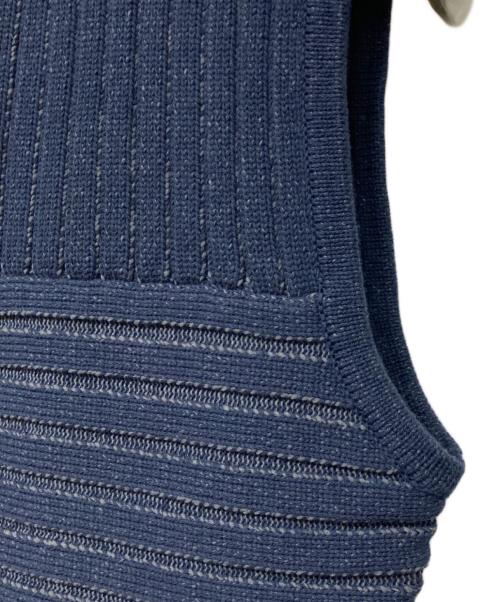 L'AUBE BLANC（ローブ ブラン）L'AUBE BLANC (ローブ ブラン) Panel rib knit tops ネイビー サイズ:Fの古着・服飾アイテム