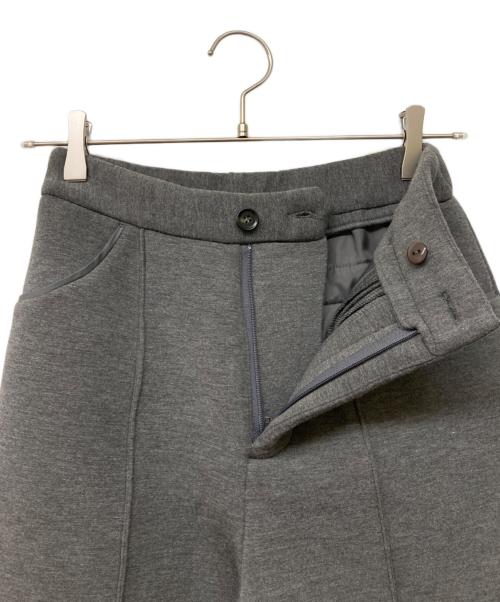 L'AUBE BLANC（ローブ ブラン）L'AUBE BLANC (ローブ ブラン) Double Knit Center Slit Pants グレー サイズ:Sの古着・服飾アイテム