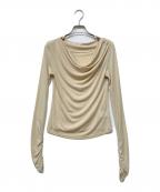 anuansアニュアンス）の古着「25SS ギャザードレープカットトップス」｜ベージュ