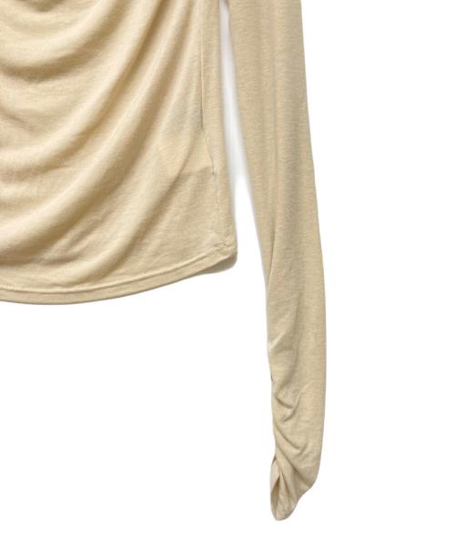anuans（アニュアンス）anuans (アニュアンス) 25SS ギャザードレープカットトップス ベージュ サイズ:Fの古着・服飾アイテム