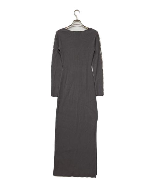 melt the lady（メルトザレディ）MELT THE LADY (メルトザレディ) arm chain knit dress/アームチェーンニットドレス グレー サイズ:Freeの古着・服飾アイテム