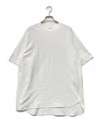 YORIヨリ）の古着「ヘムラウンドハーフロゴTee」｜ホワイト