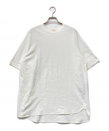 YORI（ヨリ）の古着「ヘムラウンドハーフロゴTee」｜ホワイト