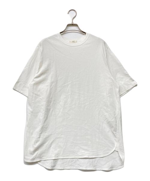 YORI（ヨリ）YORI (ヨリ) ヘムラウンドハーフロゴTee ホワイト サイズ:Fの古着・服飾アイテム