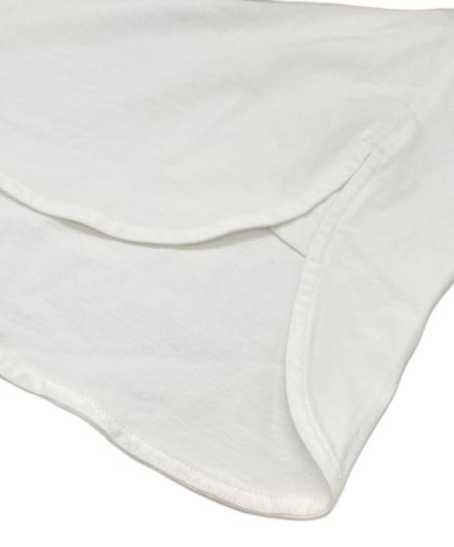YORI（ヨリ）YORI (ヨリ) ヘムラウンドハーフロゴTee ホワイト サイズ:Fの古着・服飾アイテム