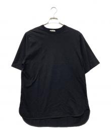 YORI（ヨリ）の古着「ヘムラウンドハーフロゴTee」｜ブラック