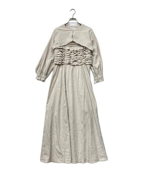 AYA（アヤ）AYA (アヤ) CAROLINA GLASER (カロリナ グレイサー) ボレロ付きワンピース ホワイト サイズ:Mの古着・服飾アイテム