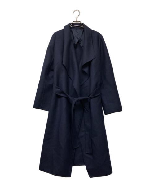 Leilian（レリアン）LEILIAN (レリアン) Loro Piana ノーカラーウールコート ネイビー サイズ:9の古着・服飾アイテム