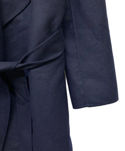 Leilian（レリアン）LEILIAN (レリアン) Loro Piana ノーカラーウールコート ネイビー サイズ:9の古着・服飾アイテム