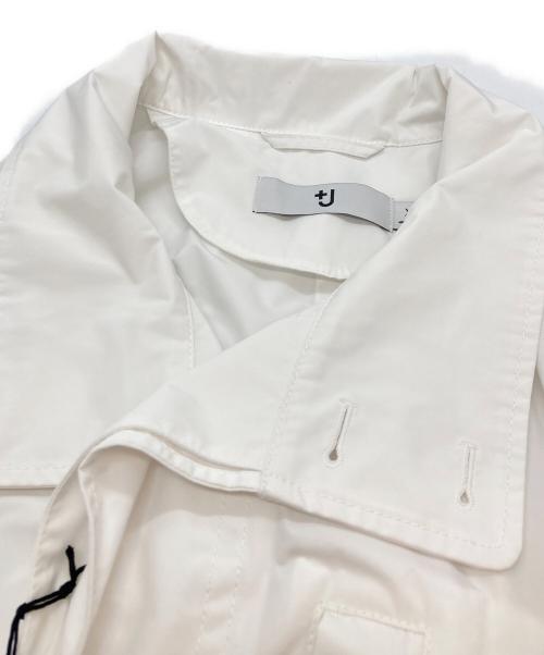 +J（プラスジェイ）+J (プラスジェイ) オーバーサイズフーデッドロングコート ホワイト サイズ:XSの古着・服飾アイテム