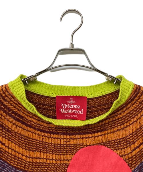 Vivienne Westwood RED LABEL（ヴィヴィアンウエストウッドレッドレーベル）Vivienne Westwood RED LABEL (ヴィヴィアンウエストウッドレッドレーベル) ビッグハートプリントニット マルチカラー サイズ:00の古着・服飾アイテム