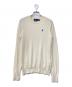 POLO RALPH LAUREN（ポロ・ラルフローレン）の古着「QRタグ WASHABLE MERINO WOOL KNIT」｜アイボリー