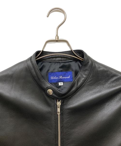 URBAN RESEARCH（アーバンリサーチ）URBAN RESEARCH (アーバンリサーチ) シープスキンレザーシングルライダースジャケット ブラック サイズ:38の古着・服飾アイテム