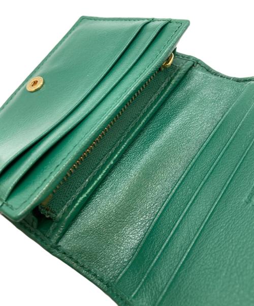 GUCCI（グッチ）GUCCI (グッチ) GGマーモントレザーコンパクトウォレット グリーンの古着・服飾アイテム