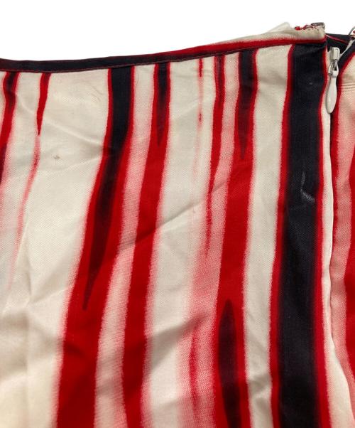 Jean Paul Gaultier FEMME（ジャンポールゴルチエ フェム）Jean Paul Gaultier FEMME (ジャンポールゴルチエ フェム) ヴィンテージサテンストライプパンツ レッド×ブラック サイズ:size40の古着・服飾アイテム