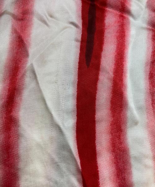 Jean Paul Gaultier FEMME（ジャンポールゴルチエ フェム）Jean Paul Gaultier FEMME (ジャンポールゴルチエ フェム) ヴィンテージサテンストライプパンツ レッド×ブラック サイズ:size40の古着・服飾アイテム