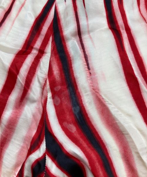 Jean Paul Gaultier FEMME（ジャンポールゴルチエ フェム）Jean Paul Gaultier FEMME (ジャンポールゴルチエ フェム) ヴィンテージサテンストライプパンツ レッド×ブラック サイズ:size40の古着・服飾アイテム