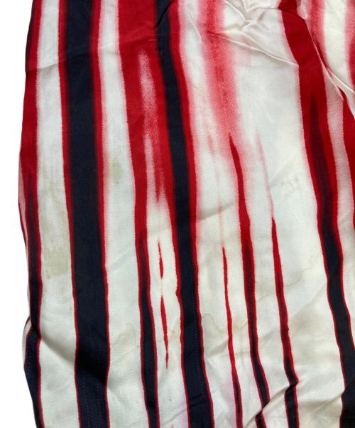 Jean Paul Gaultier FEMME（ジャンポールゴルチエ フェム）Jean Paul Gaultier FEMME (ジャンポールゴルチエ フェム) ヴィンテージサテンストライプパンツ レッド×ブラック サイズ:size40の古着・服飾アイテム