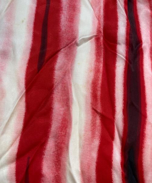 Jean Paul Gaultier FEMME（ジャンポールゴルチエ フェム）Jean Paul Gaultier FEMME (ジャンポールゴルチエ フェム) ヴィンテージサテンストライプパンツ レッド×ブラック サイズ:size40の古着・服飾アイテム