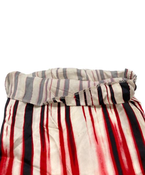 Jean Paul Gaultier FEMME（ジャンポールゴルチエ フェム）Jean Paul Gaultier FEMME (ジャンポールゴルチエ フェム) ヴィンテージサテンストライプパンツ レッド×ブラック サイズ:size40の古着・服飾アイテム