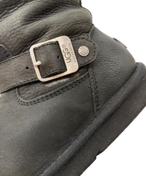 UGG（アグ）UGG (アグ) レザーロングブーツ ブラック サイズ:23の古着・服飾アイテム