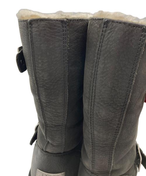 UGG（アグ）UGG (アグ) レザーロングブーツ ブラック サイズ:23の古着・服飾アイテム