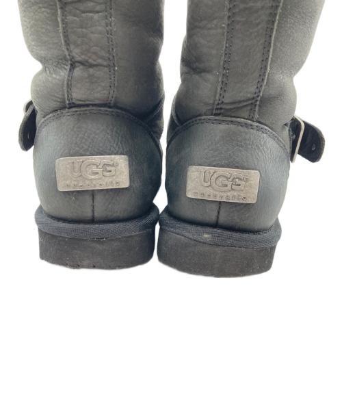 UGG（アグ）UGG (アグ) レザーロングブーツ ブラック サイズ:23の古着・服飾アイテム