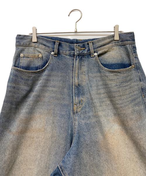 WHITELAND（ホワイトランド）WHITELAND (ホワイトランド) 24AW Drity Wide Denim Pants インディゴ サイズ:Fの古着・服飾アイテム