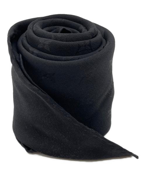 LOUIS VUITTON（ルイ ヴィトン）LOUIS VUITTON (ルイ ヴィトン) モノグラムシルクスカーフ ブラックの古着・服飾アイテム