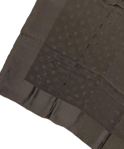LOUIS VUITTON（ルイ ヴィトン）LOUIS VUITTON (ルイ ヴィトン) モノグラムシルクスカーフ ブラックの古着・服飾アイテム