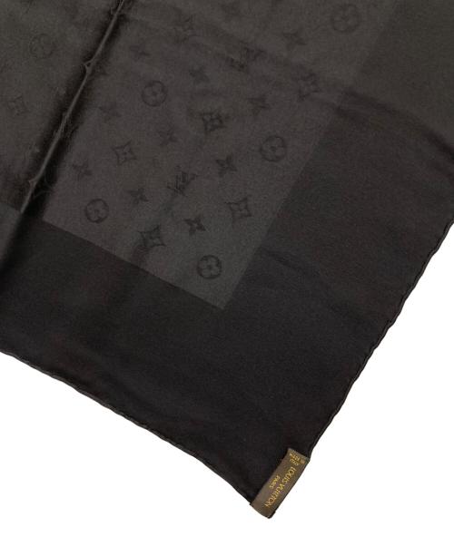 LOUIS VUITTON（ルイ ヴィトン）LOUIS VUITTON (ルイ ヴィトン) モノグラムシルクスカーフ ブラックの古着・服飾アイテム