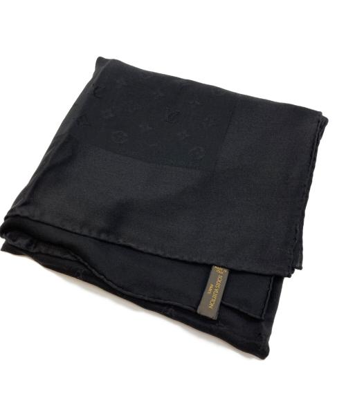 LOUIS VUITTON（ルイ ヴィトン）LOUIS VUITTON (ルイ ヴィトン) モノグラムシルクスカーフ ブラックの古着・服飾アイテム